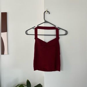 Burgundy halter top
